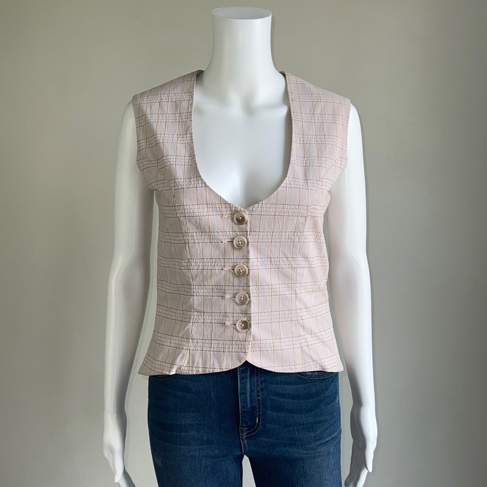 MASON Tailored Check Vest